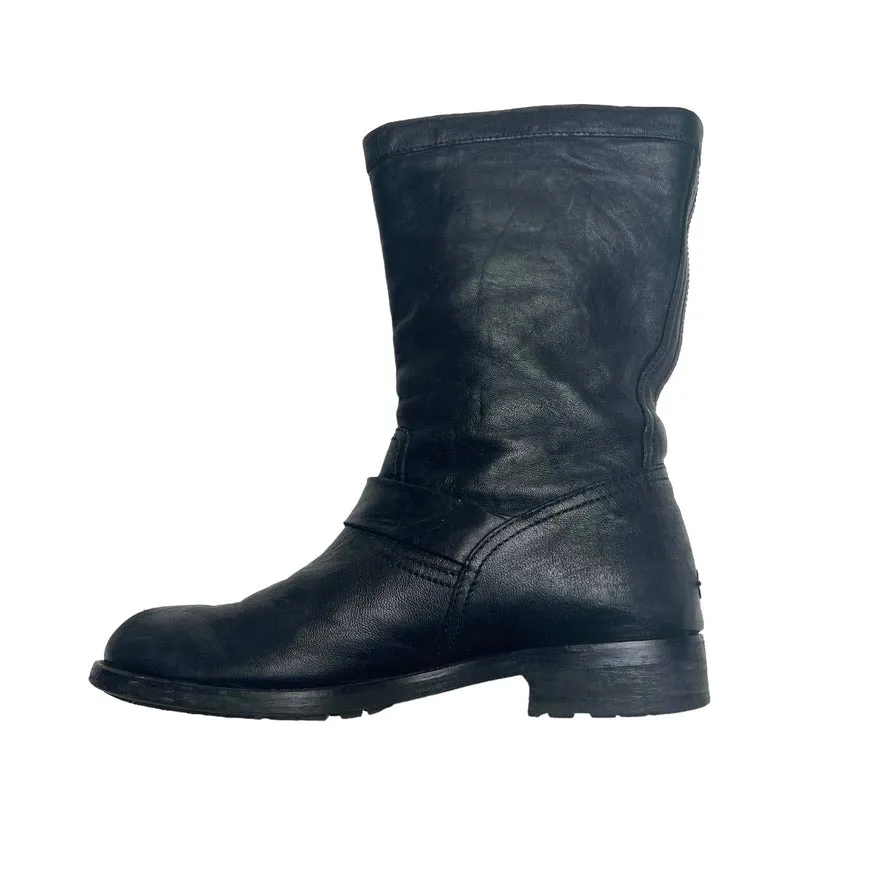 Black Leather Boots - 7.5