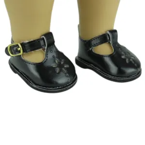 Black MJ Doll Shoes for 18-inch dolls
