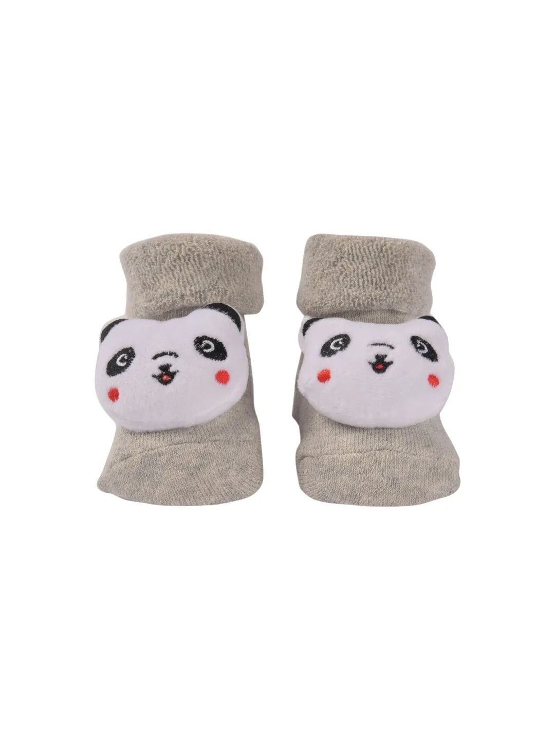 Charming Baby Socks with 3D Panda Face – Soft and Playful Design