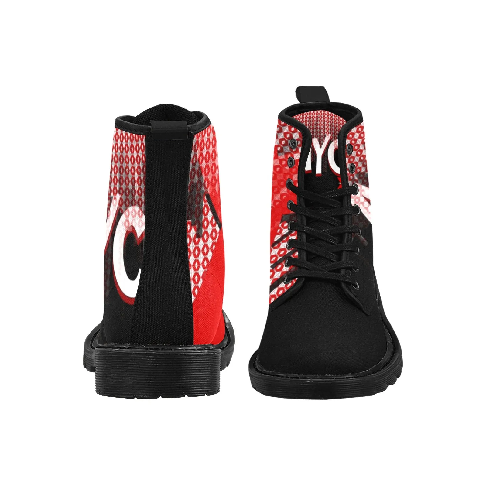cityboy print Martin Boots for Men (Black) (Model 1203H)