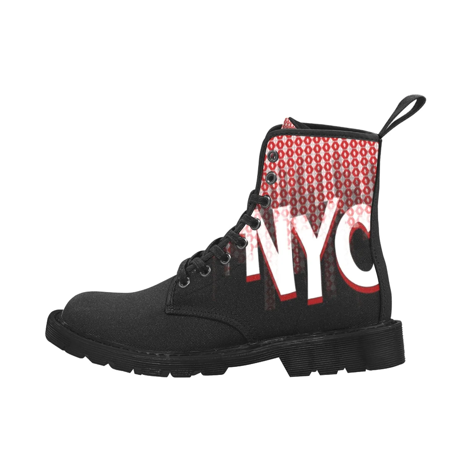 cityboy print Martin Boots for Men (Black) (Model 1203H)