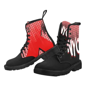 cityboy print Martin Boots for Men (Black) (Model 1203H)