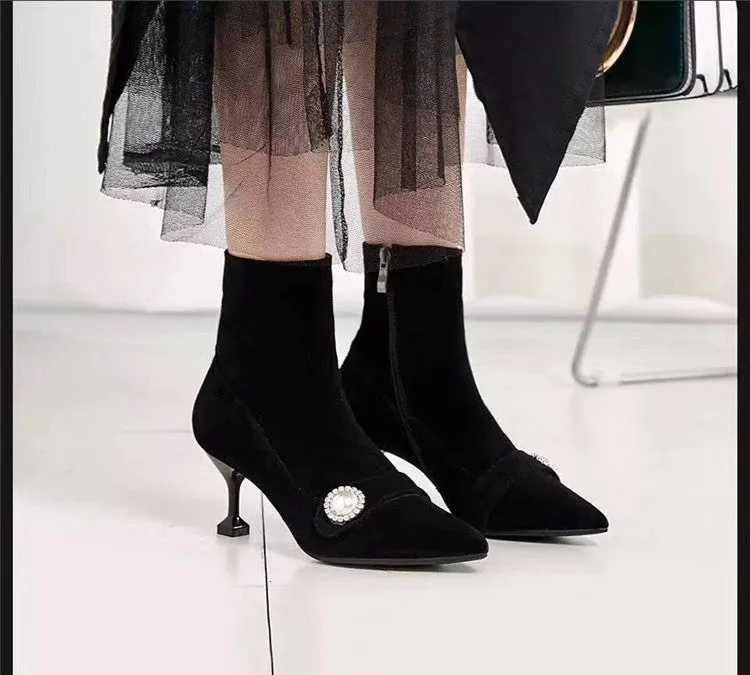 designer winter genuine suede leather boots women luxury designer brand female fashion really leather winter boots women