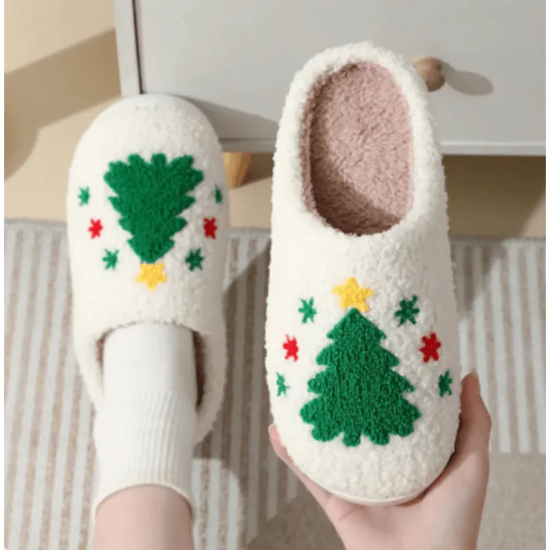 Festive Holiday Slide Slippers – Cozy Cheer for the Season