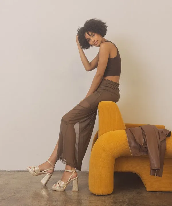Glamorous Chic Suede Platform Heels