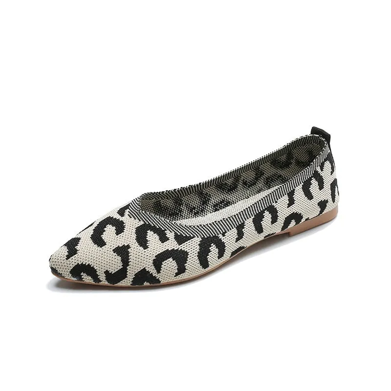Hnzxzm New Braided Brief Shoes Women Soft Bottom Shallow Pointed Toe Elasticity Flat Bottom Solid Color Hollow Korean Light Loafers