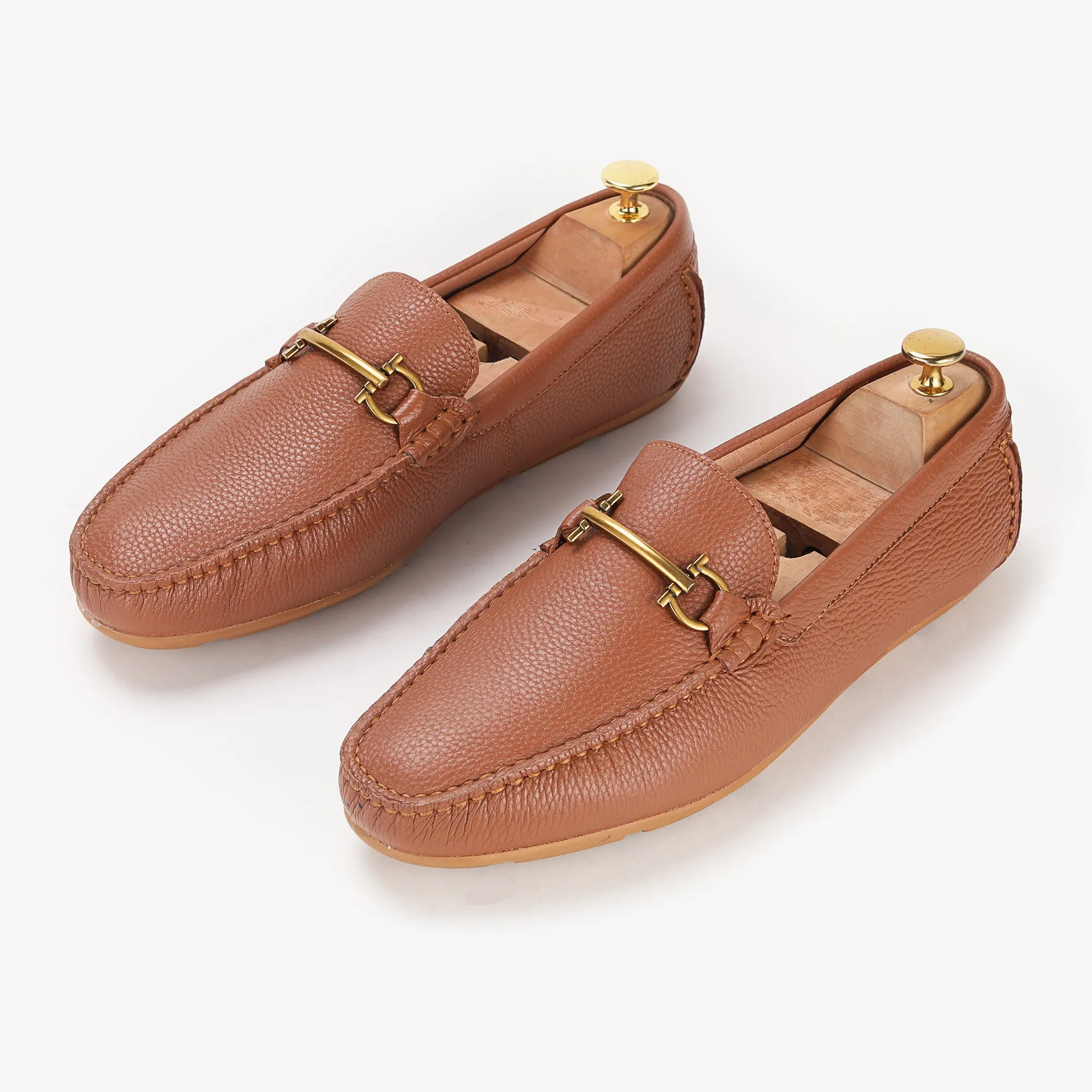Horsebit Gold Buckle Loafers