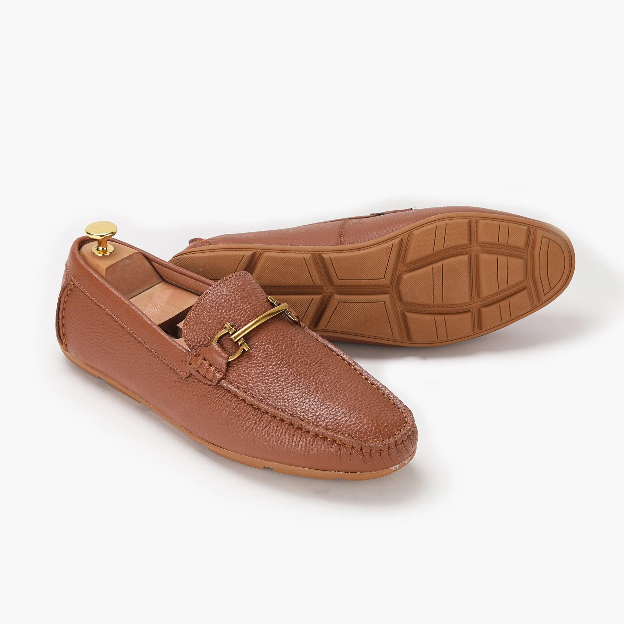 Horsebit Gold Buckle Loafers