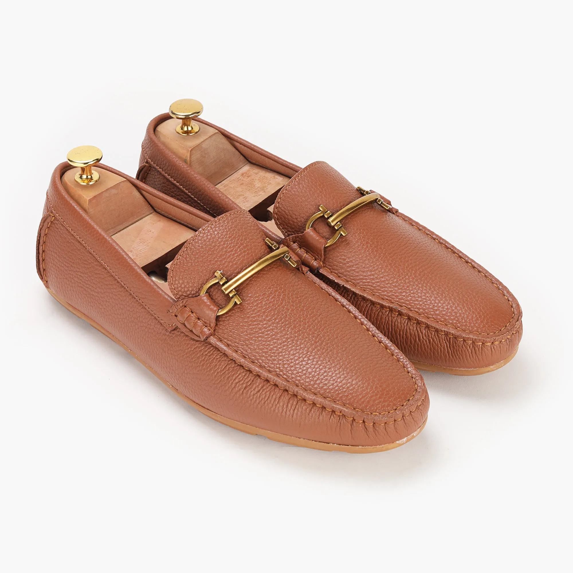 Horsebit Gold Buckle Loafers