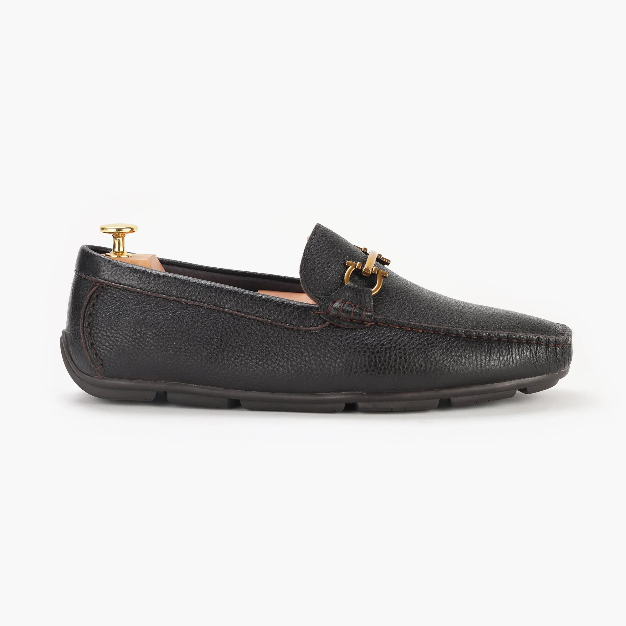 Horsebit Gold Buckle Loafers