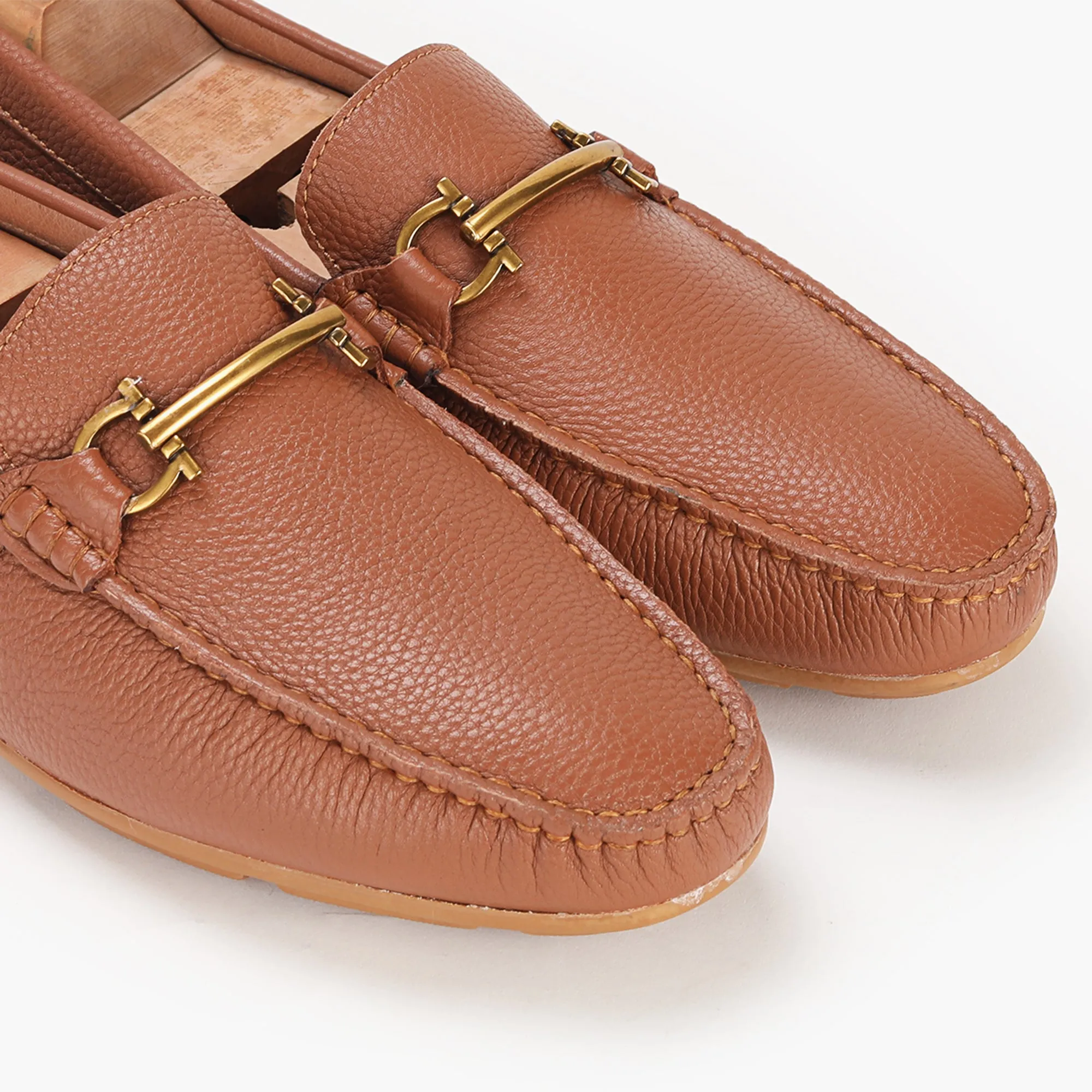 Horsebit Gold Buckle Loafers