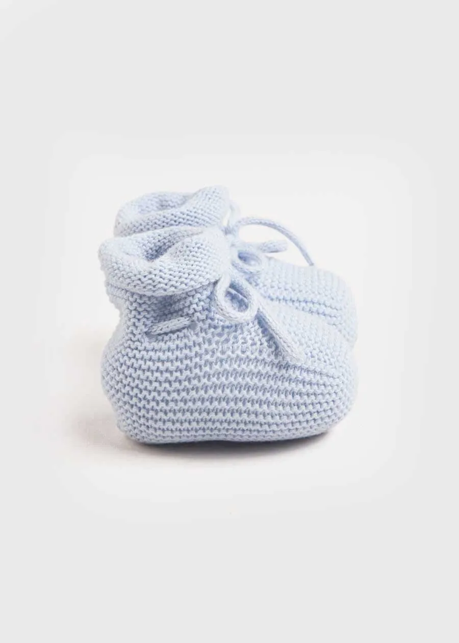 Knitted Booties in Blue
