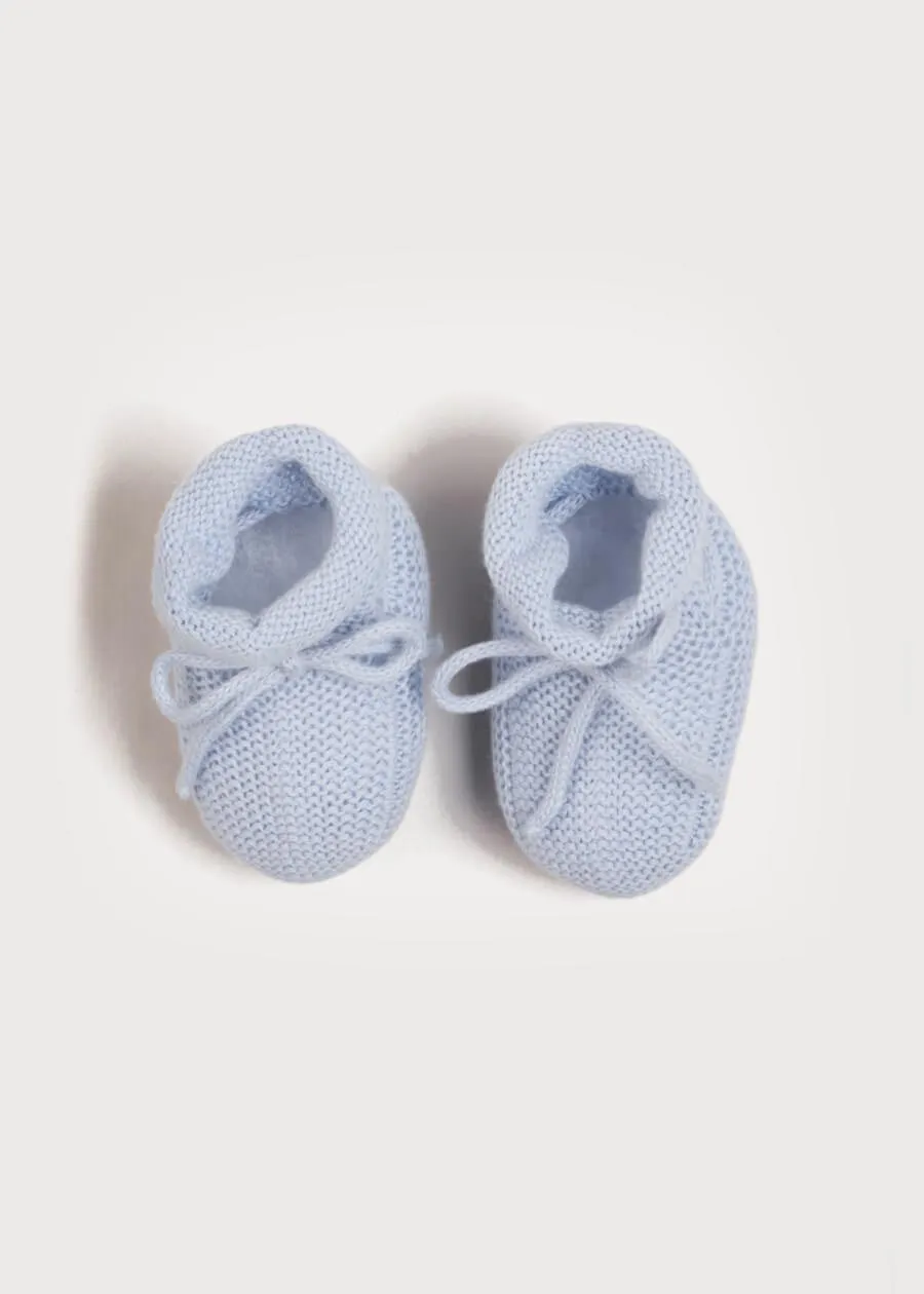Knitted Booties in Blue