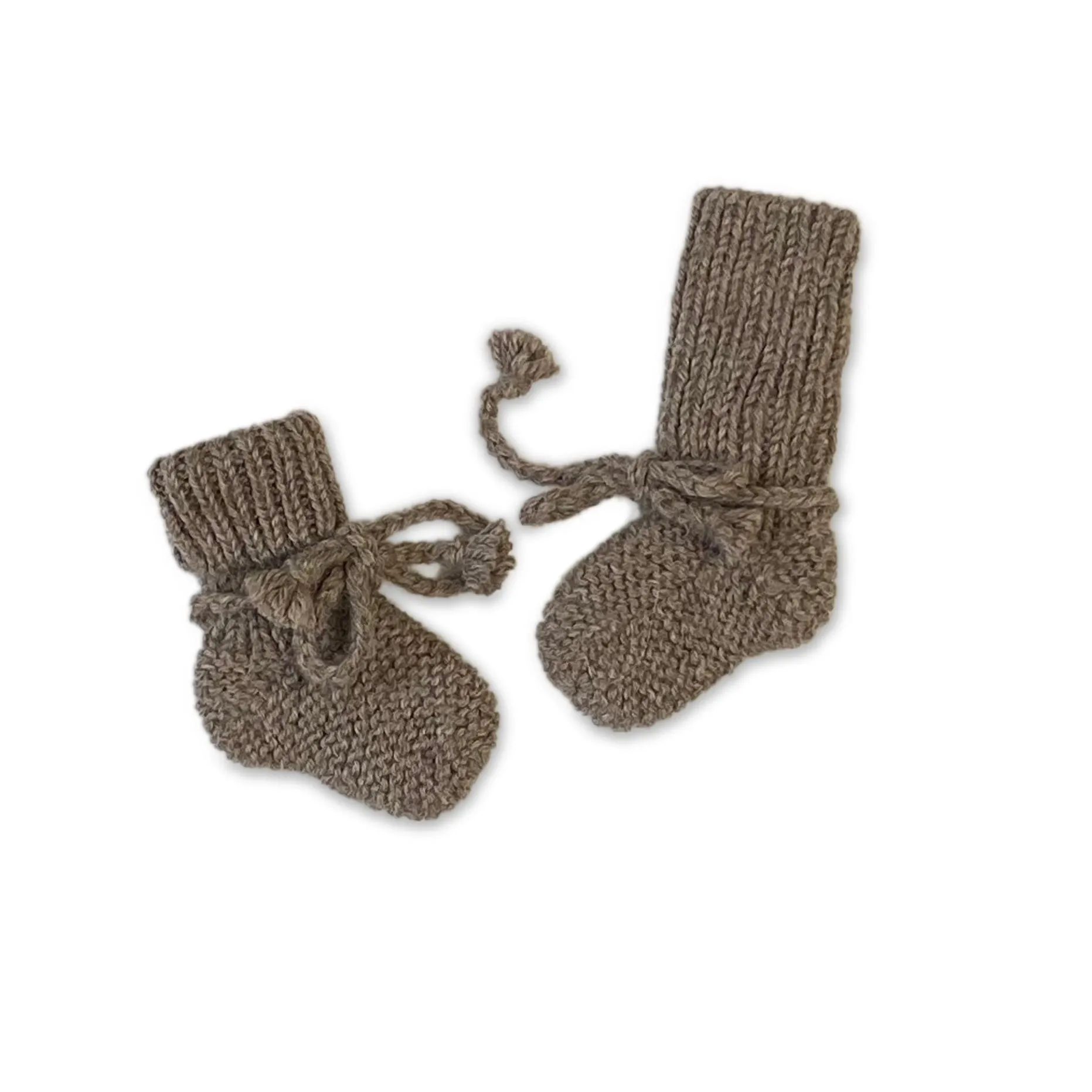 Link Stitch Booties in Baby Alpaca