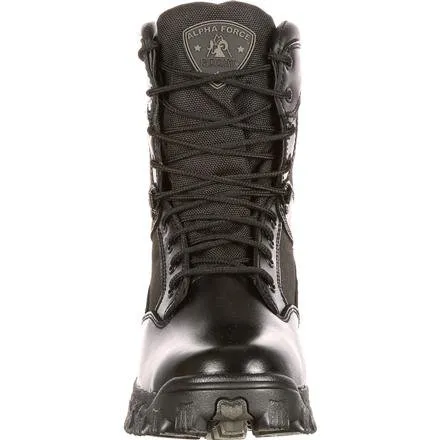 Rocky Womens AlphaForce Black Waterproof Duty Boots