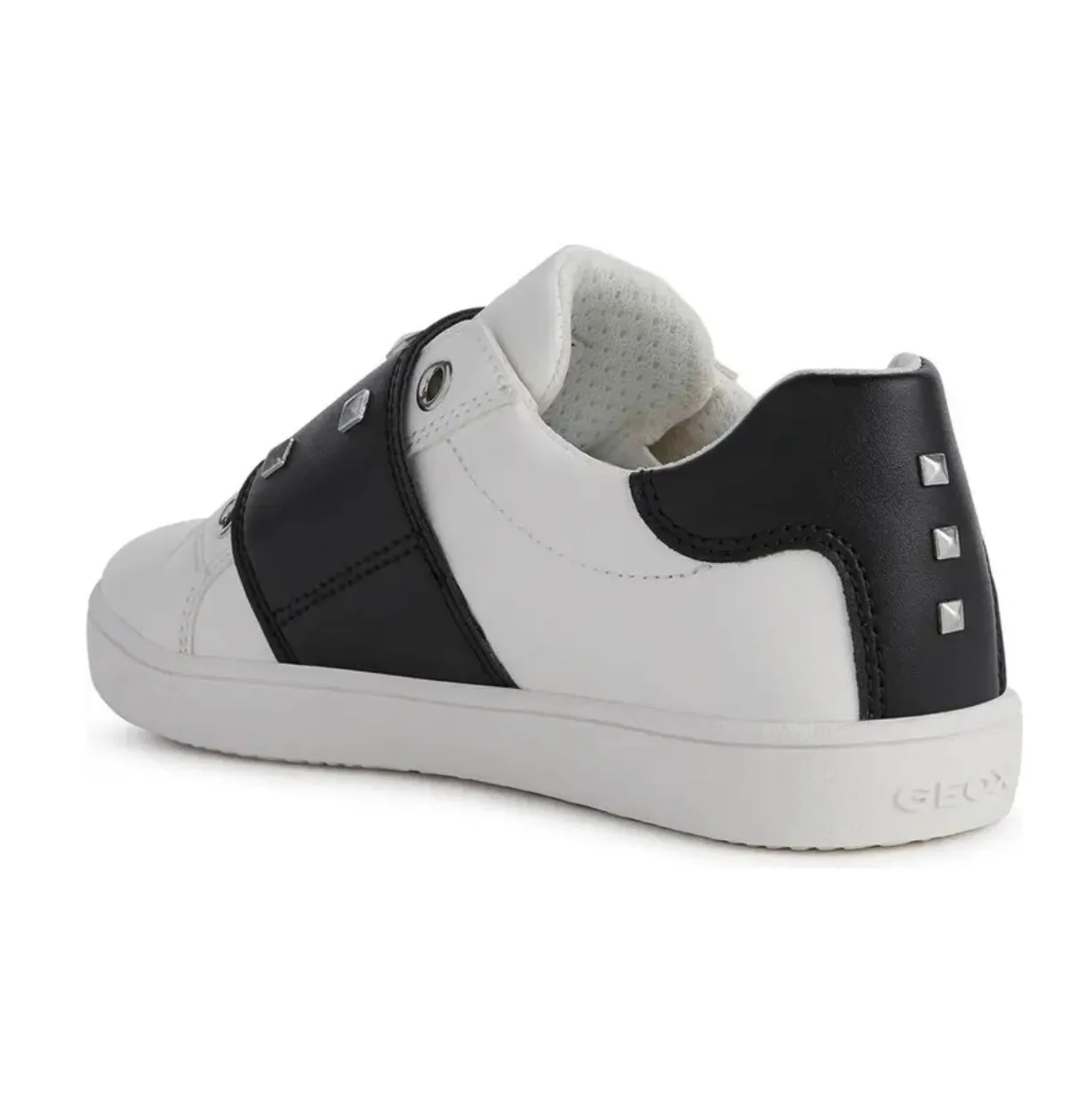 SALE Geox J Kathe Girl Velcro Black Band Sneaker