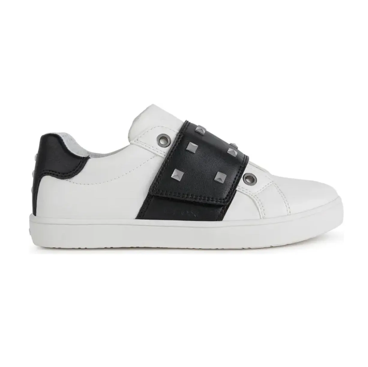 SALE Geox J Kathe Girl Velcro Black Band Sneaker