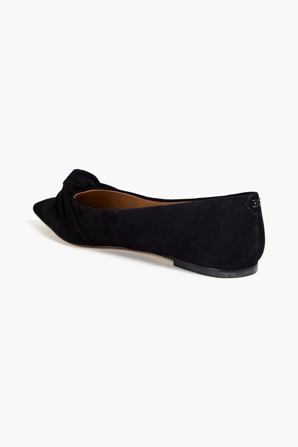 Sam Edelman Wheaton Black Suede Fashion Slip On Pointed Toe Ballet Flats