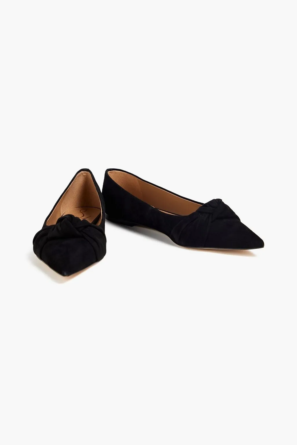 Sam Edelman Wheaton Black Suede Fashion Slip On Pointed Toe Ballet Flats
