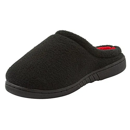 Skysole Boys Fleece Clog Slipper with Rugged Outsole