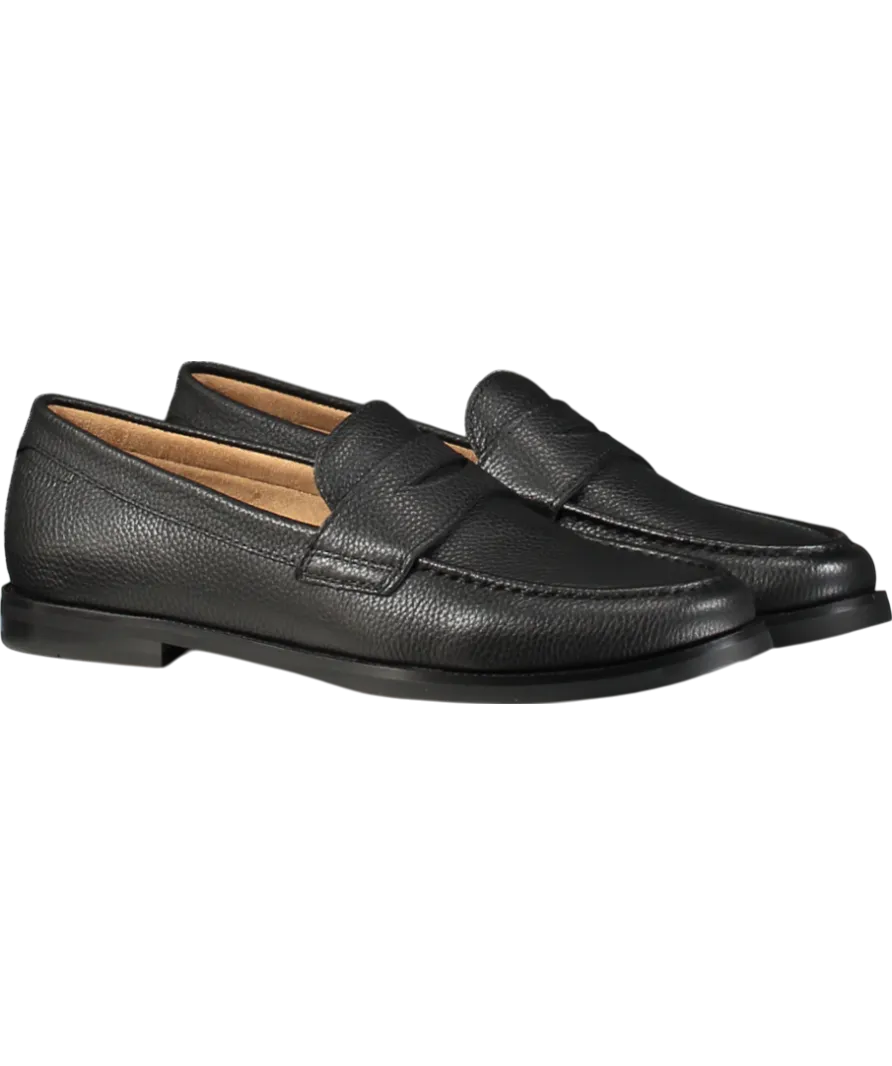 Ted Baker Black Parliament Grained Penny Loafers UK 10 EU 44 👞