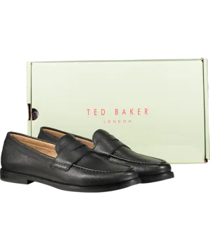 Ted Baker Black Parliament Grained Penny Loafers UK 10 EU 44 👞