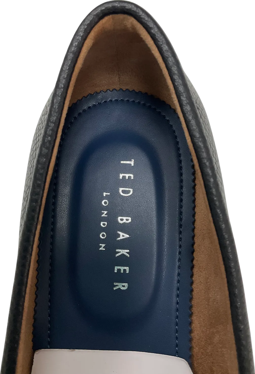 Ted Baker Black Parliament Grained Penny Loafers UK 10 EU 44 👞