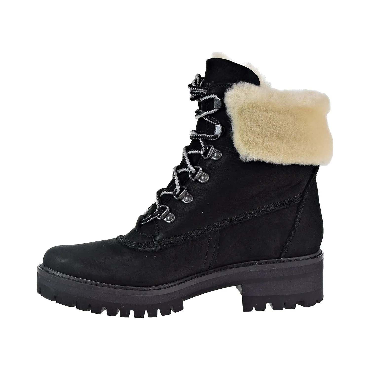 Timberland Courmayeur Valley 6 Inch Shearling-Lined Women's Boots Black