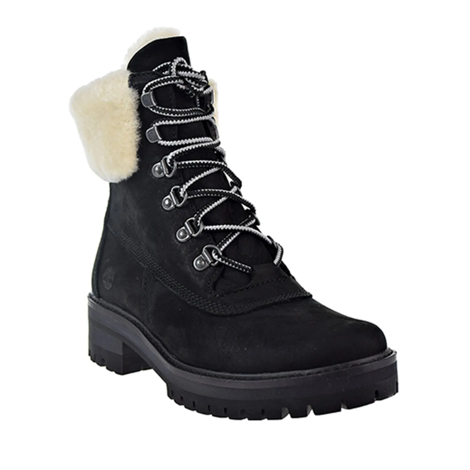 Timberland Courmayeur Valley 6 Inch Shearling-Lined Women's Boots Black