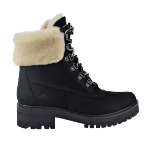 Timberland Courmayeur Valley 6 Inch Shearling-Lined Women's Boots Black