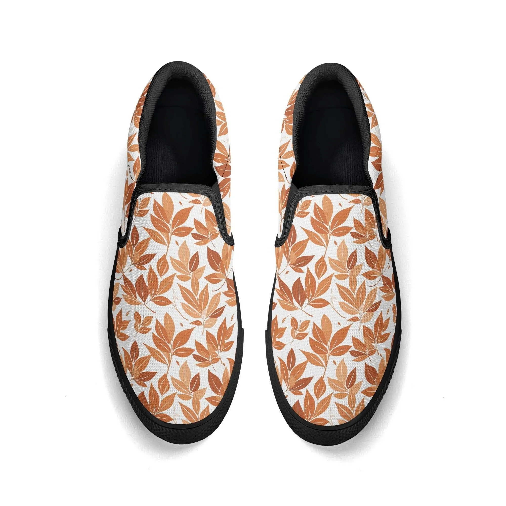 Womens Autumn Leaves Rubber Slip On Shoes