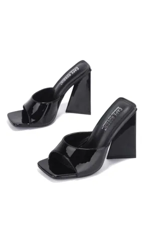Women's Mule Sandals Chunky Block Heel Square Open Toe Heeled High Heel Mule Sandals Marty By Cape Robbin